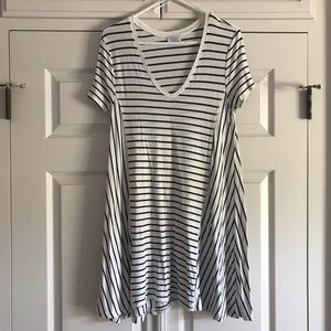 Zara Striped B&W T-Shirt Dress, Size M